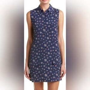 Equipment silk sleeveless shift dress floral print size XS
